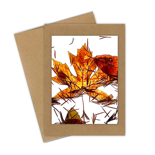 "Fall Leaf" Handmade 5x7 Greeting Card