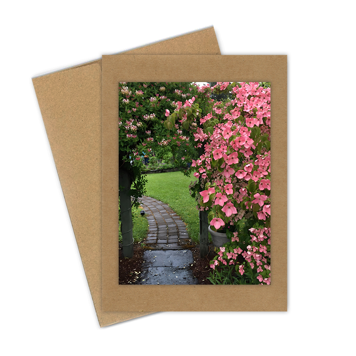 "Secret Garden"  Handmade 5x7 Greeting Card