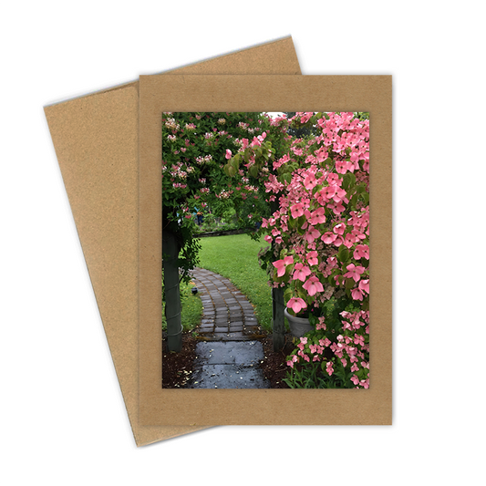 "Secret Garden"  Handmade 5x7 Greeting Card