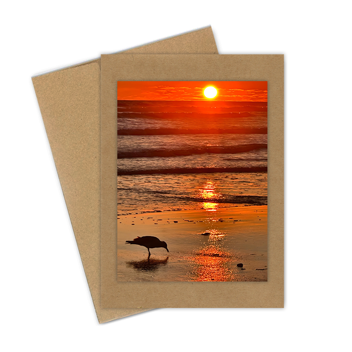 "Moclipse Sunset" Handmade 5x7 Greeting Card