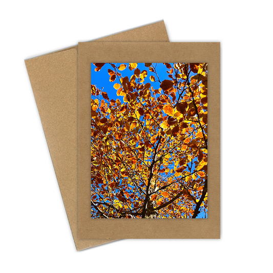 "Gold Tree" Handmade 5x7 Greeting Card