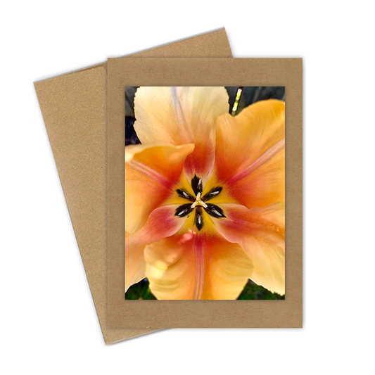 "Yellow Tulip"  Handmade 5x7 Greeting Card